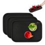 Set of 3 trays 2x35x25cm., black
