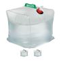 Set of 3 collapsible transparent water canisters with mixer 30x27x27cm., green/red