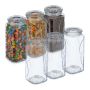 Set of 6 transparent containers for bulk products 22.5x9.5x9.5cm, 1.3L.
