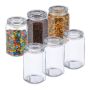 Set of 6 transparent containers for bulk products 22.5x13.5x13.5cm, 2.4L.