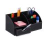 Writing instrument organizer with 1 compartment 14x28.5x15 cm., black