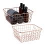 Set of 2 baskets 12x27.5x22.5cm., copper color