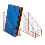 Set of 2 document stands 23x9x25.5 cm., rose gold color