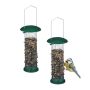 Bird feeder 31x10cm., silver/dark green