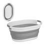Laundry basket 24x53x38cm, 24L., gray/white