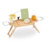 Bathroom table 39.5x69x23.5cm., light brown/silver color
