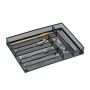 Cutlery tray 5x28.5x40.5cm., dark gray