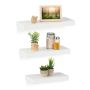 Set of 3 wall shelves, white