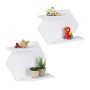 Set of 2 wall shelves, white