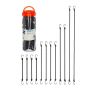 Set of 12 mounting rubbers for bicycle trunk, black