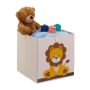 Folding box 33x33x33cm., cream/yellow/brown color