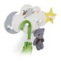 Wall hooks 16.5x34.5x5cm., gray/white/yellow