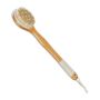 Bath brush with long handle 3.5x41x11cm., light brown/white