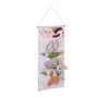 Hanging organizer with 3 compartments 67x30cm., cream/gray/orange colors