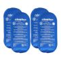 Set of 4 cooling elements 1.5x13x28cm., blue/white
