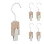 Clothes hangers 5 pcs., white/light brown