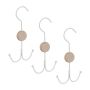 Clothes hangers 3 pcs., white/light brown