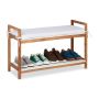 Hallway bench 55x90x34cm., white/light brown
