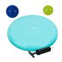 Balance pillow with pump and 2 massage balls, light blue/blue/green