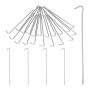 Set of 25 tent pegs 22x2x0.3cm., silver color