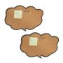 Set of 2 bulletin boards 29x44x1 cm., light brown
