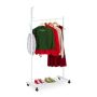 Clothes rack with wheels 165x80x44cm., white/black