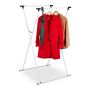 Folding clothes rack with 2 hangers 139x135x95cm., white
