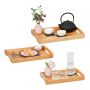 Set of 3 trays, light brown
