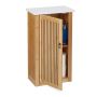 Wall-mounted bathroom cabinet 60x34.5x21cm., light brown/white