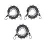 Set of 3 clotheslines with 12 pegs, 3.6m, black