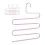 Trouser hangers 4 pcs., pink/silver color