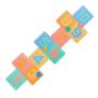Play mat "Delionė" 1x58x198cm., blue/green/yellow/pink/orange colors