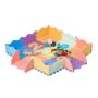 Playmat "Delionė" with border 114x114cm., blue/purple/yellow/orange/white colors