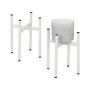 Set of 2 adjustable flower stands 31x37x37cm., white/black