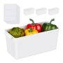 Set of 4 storage boxes with lids 12.5x12.5x28cm, white