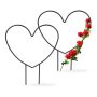 Set of 2 garden grills "Heart" 32x25x0.5cm., black