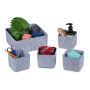 Set of 5 storage boxes, grey
