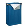 Laundry basket 75x54x34cm, 105L., dark blue/light brown/black
