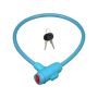 Bicycle lock with key 70cm., blue color