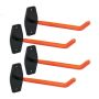 Set of 4 wall-mounted tire holders 9x5x25.5cm., orange/black