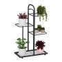 Flower stand with 4 shelves 72.5x44x22.5cm., black
