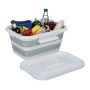 Foldable bag with lid 23x46x33cm., gray/white
