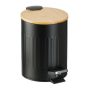 3 liter trash can, black/light brown/silver