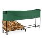 Firewood stand 122x250x30cm., dark green/black
