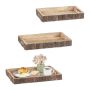 Set of 3 trays, brown