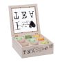 Tea bag organizer 9x25x25cm., light brown/black