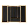 Cutlery tray 5x28.5x33cm., light brown/black