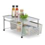 Built-in kitchen shelf 19x28x42.5cm., silver/black