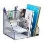 Writing instrument and document organizer 26x31x25.5 cm., silver color