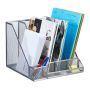 Writing instrument and document organizer 26x31x30.5 cm., silver color